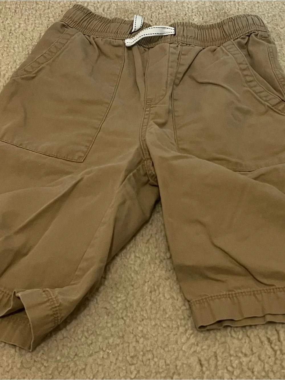 Place Elastic Waist Casual Shorts - Tan